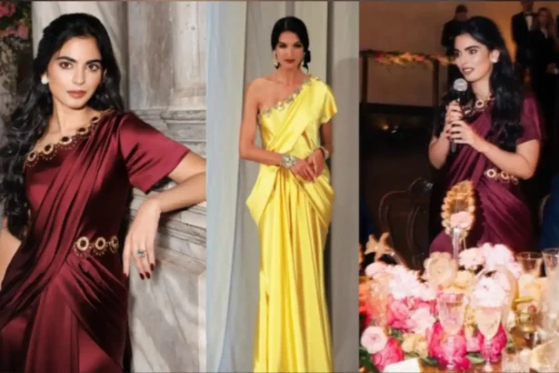 Hunterfly 2026 05 08 233302 11zon Isha Ambani wearing Chanel Haute Couture saree gown at Venice Biennale