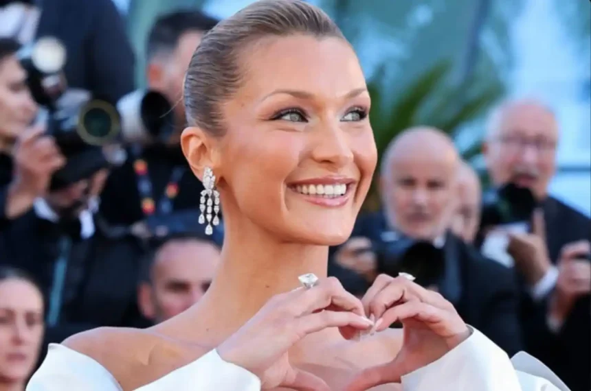 Hunterfly 2026 05 18 163319 11zon Bella Hadid wearing a silver Prada gown and diamond jewellery at Cannes Film Festival 2026.