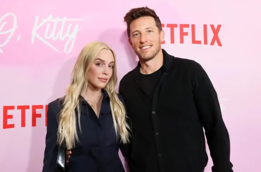 Alex Cooper announces pregnancy with husband Matt Kaplan on social media.