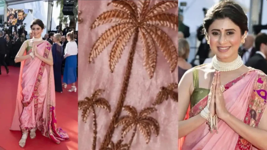 Hunterfly 2026 05 21 124708 11zon Ankita Prabhu Walavalkar in pink Paithani Nauvari saree at Cannes 2026