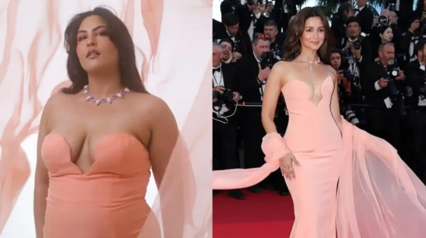 Fashion creator Sakshi Sindwani speaking about online body-shaming after recreating Alia Bhatt’s Cannes outfit