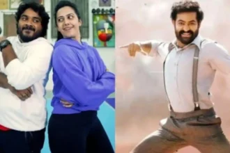 Tejeswini Nandamuri performing a dance routine to Let's Nacho song