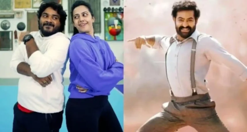 Tejeswini Nandamuri performing a dance routine to Let's Nacho song