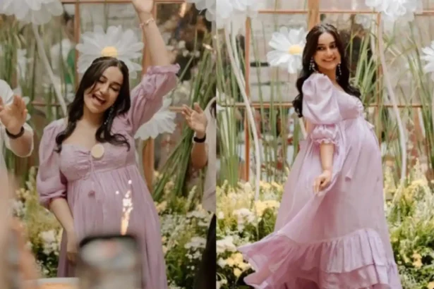 Surbhi Jyoti celebrating her birthday during pregnancy with family and friends