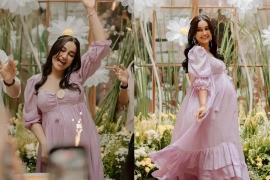 Surbhi Jyoti celebrating her birthday during pregnancy with family and friends