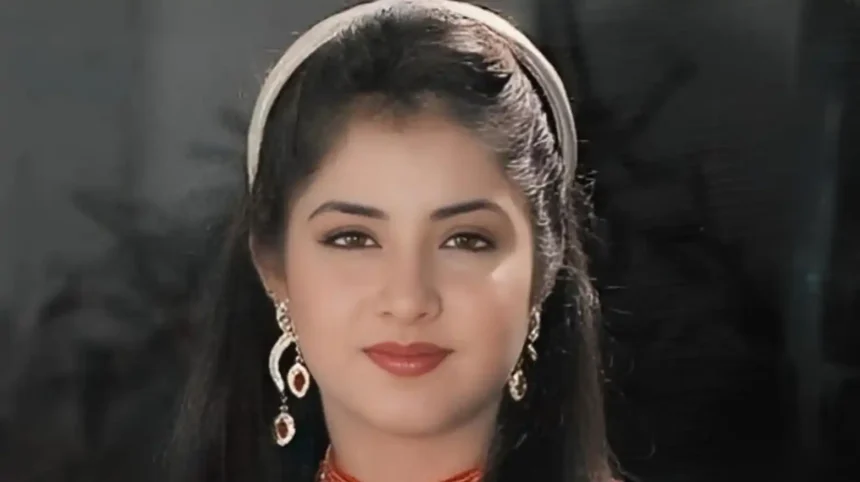 Divya Bharti during the period of Aankhen casting controversy with Govinda and Chunky Pandey