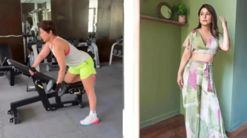Hunterfly 026 06 13 112037 11zon Hina Khan performing strength training and cardio exercises during gym workout session