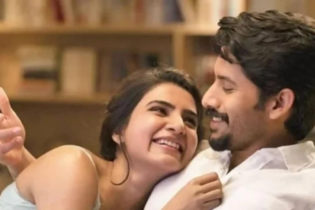 Hunterfly 026 06 14 184433 11zon Samantha Ruth Prabhu and Naga Chaitanya during public appearance from earlier marriage days at film event