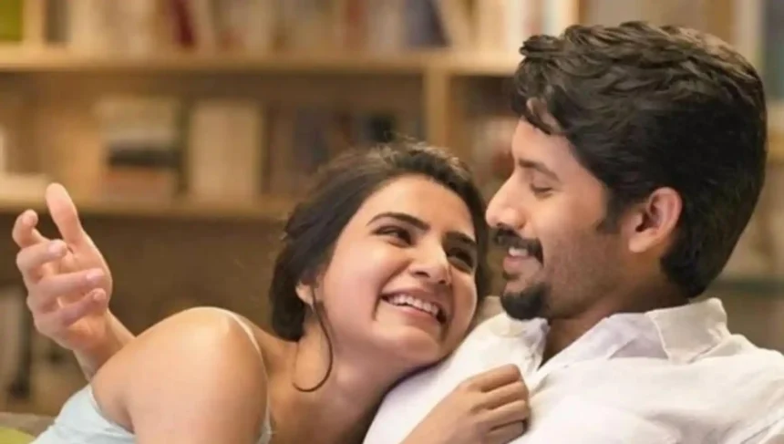 Samantha Ruth Prabhu and Naga Chaitanya during public appearance from earlier marriage days at film event