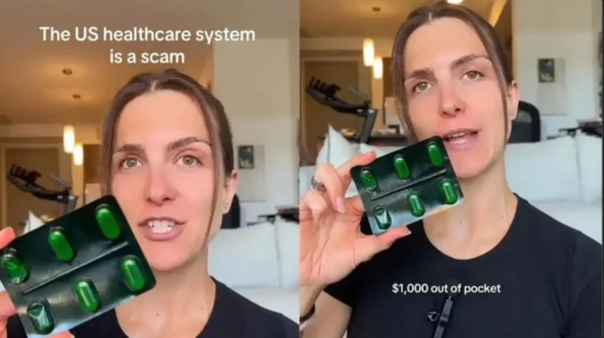 Prescription medication highlighting the price difference between healthcare systems in the United States and India.