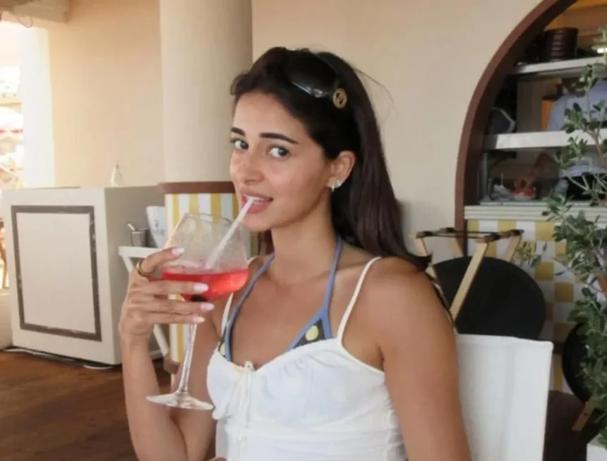 Ananya Panday posing during her 48-hour vacation in Monaco with scenic Mediterranean views