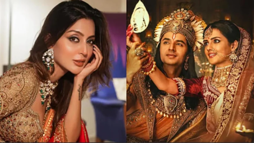 Actress Sanskruti Jayana as Satyabhama in Krishnavtaram during her acting debut