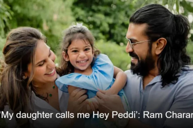 Hunterfly 026 06 25 152059 Ram Charan speaking during the success celebration event of Peddi in Hyderabad