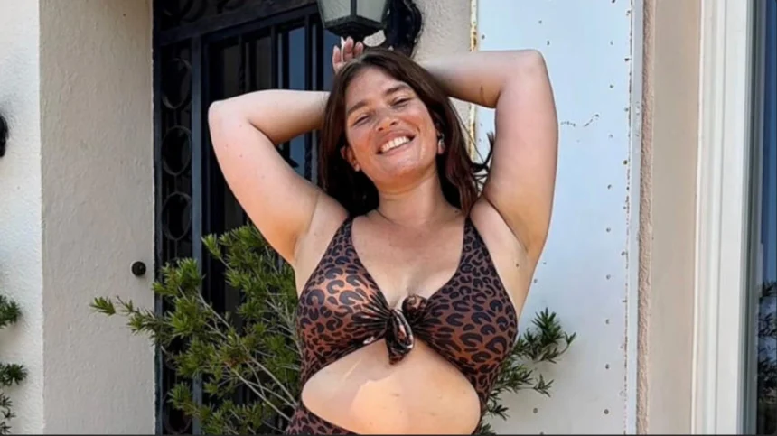 Hunterfly 026 06 29 141324 French model Clémentine Desseaux confidently posing in beachwear promoting body positivity message