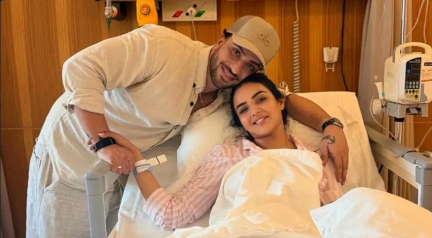 Hunterfly 026 06 29 142104 Jasmin Bhasin in hospital bed in Dubai with Aly Goni sharing emotional moment