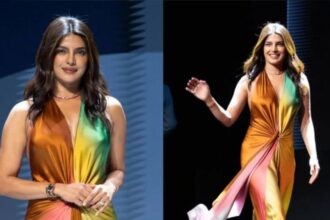 Priyanka Chopra wearing Silvia Tcherassi halter dress at Cannes Lions 2026 speaking event