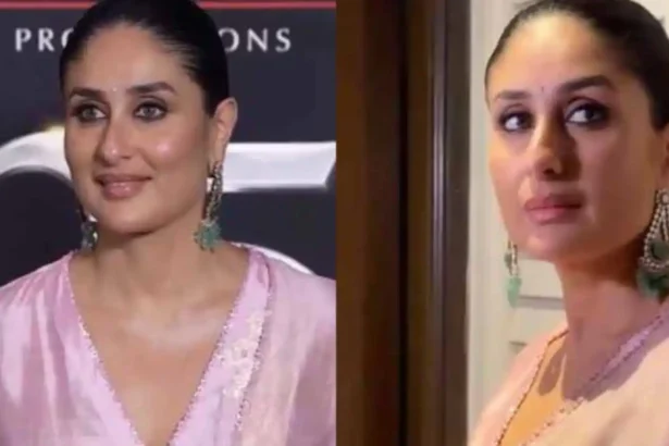 Hunterfly 2026 06 14 155106 11zon Kareena Kapoor Khan wearing a pink Banarasi suit at a celebrity event.