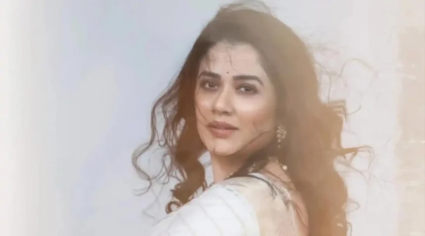 Actor Girija Oak during an interview discussing casting and ethnicity in the film industry