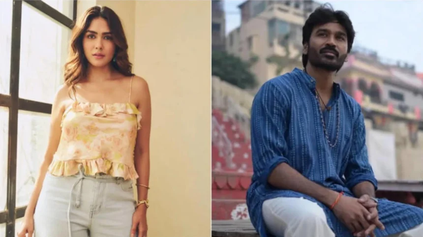 Hunterfly 2026 06 20 180916 1 Mrunal Thakur and Dhanush during separate public appearances amid relationship speculation