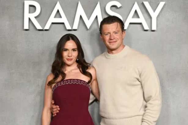 Holly Ramsay and Adam Peaty celebrating pregnancy announcement as they prepare to welcome their first child