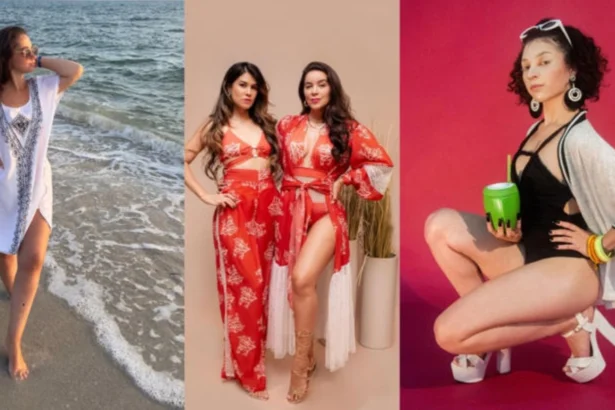 Hunterfly 2026 06 25 151318 Women wearing stylish swimsuits and beachwear during a seaside vacation