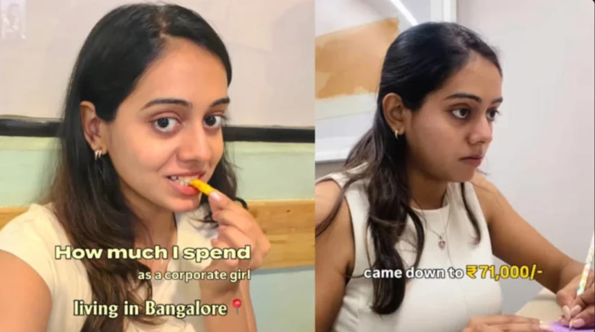 Hunterfly 2026 06 29 140951 Young tech professional in Bengaluru discussing monthly expenses and budget breakdown on smartphone