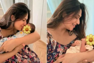Divyanka Tripathi holding her twin baby boys in first Instagram photos