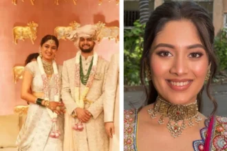 Revati Sule with family at her wedding to businessman Sarang Lakhani