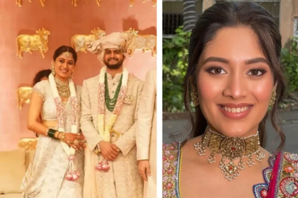 Revati Sule with family at her wedding to businessman Sarang Lakhani