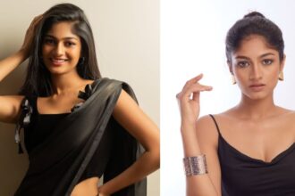 Manaswini K Ram during a professional photoshoot showcasing her work as a model and actress