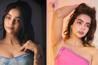 Priyanka Upadhyay posing during a professional photoshoot for her OTT and modeling career