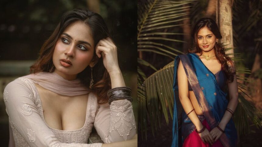 Srushti Bannatti posing during a fashion photoshoot.