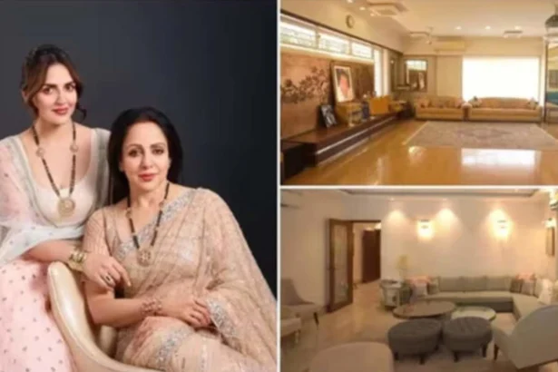 Hema Malini's elegant Mumbai residence featured during a home tour with Esha Deol