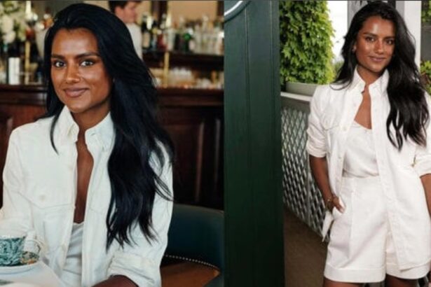 Hunterfly 026 07 07 104516 Simone Ashley wearing an all-white Ralph Lauren outfit at Wimbledon 2026