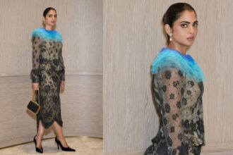 Hunterfly 026 07 07 113233 Isha Ambani wearing a custom Schiaparelli Haute Couture Spring Summer 2026 ensemble