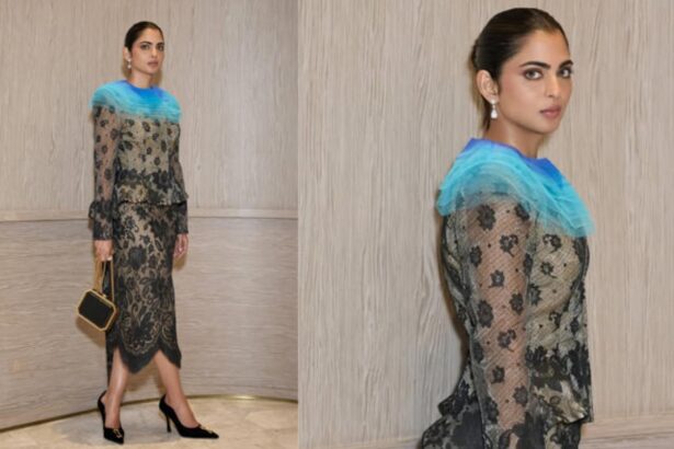 Hunterfly 026 07 07 113233 Isha Ambani wearing a custom Schiaparelli Haute Couture Spring Summer 2026 ensemble