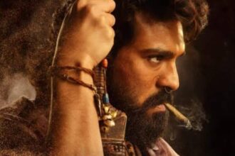 Ram Charan in a scene from Peddi, now streaming on Netflix.