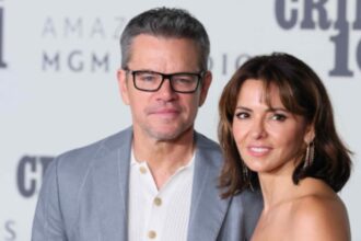 Matt Damon and Luciana Damon attending a red carpet event together