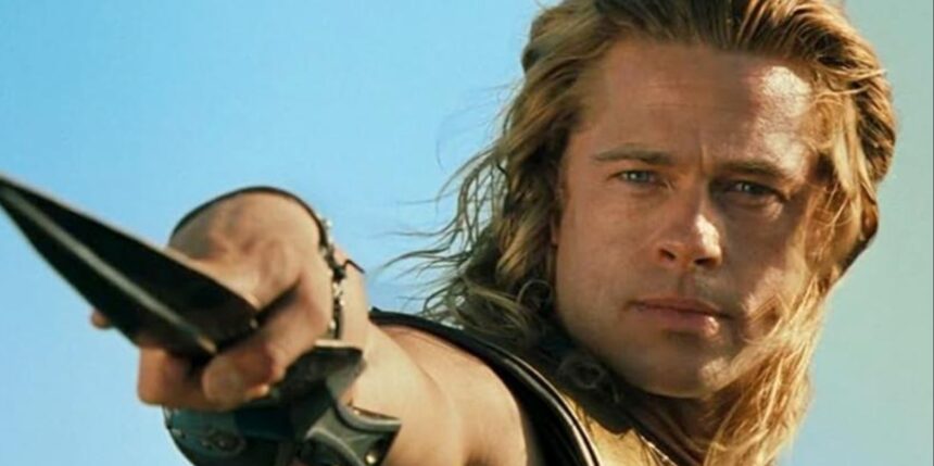 Brad Pitt as Achilles in the epic film Troy