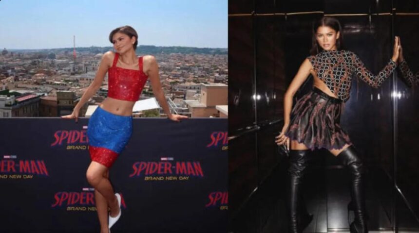 Zendaya during a fitness training session showcasing strength, agility, and athletic conditioning.