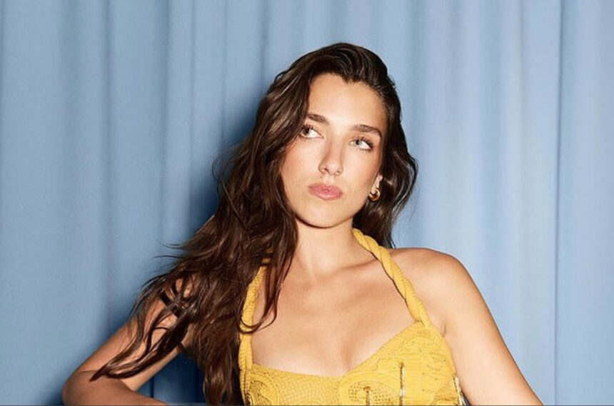 Hunterfly 026 07 18 181315 Rina Lipa posing for an ASOS fashion campaign showcasing summer clothing and contemporary Gen Z style.
