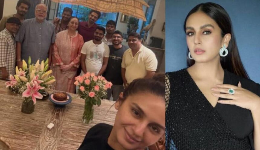 Huma Qureshi celebrates her mother Ameena Qureshi's birthday with family.