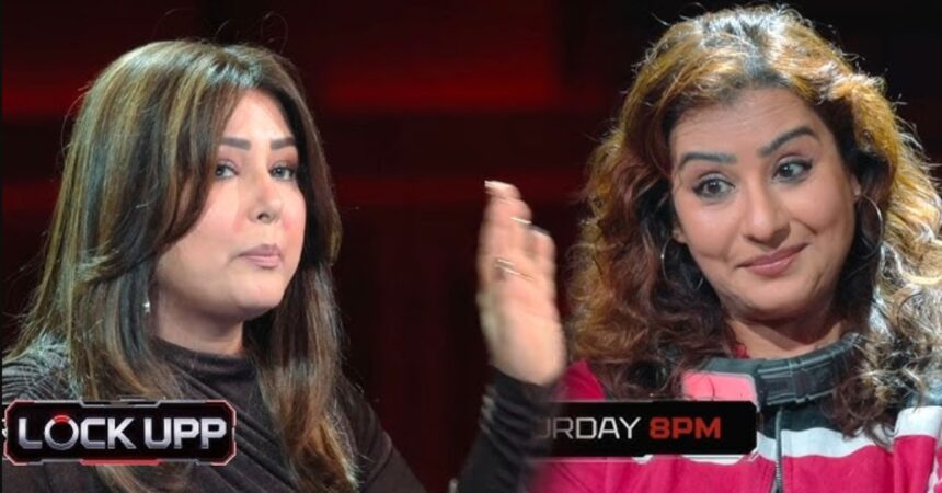 Hina Khan and Shilpa Shinde during Lock Upp 2's Judgement Day episode.