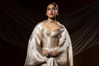 Bhumi Pednekar and Rishab Shetty in promotional file photos for their upcoming historical film.