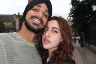 Arshdeep Singh with actor and model Samreen Kaur after making their relationship Instagram official.