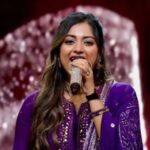 Indian Idol 16 winner Jyotirmayee Nayak holding the winner's trophy after the grand finale