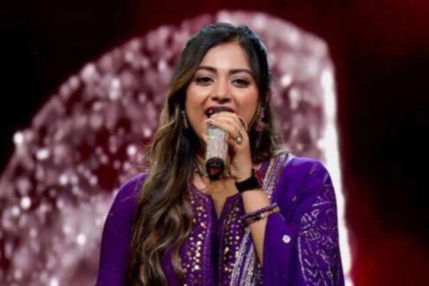 Indian Idol 16 winner Jyotirmayee Nayak holding the winner's trophy after the grand finale