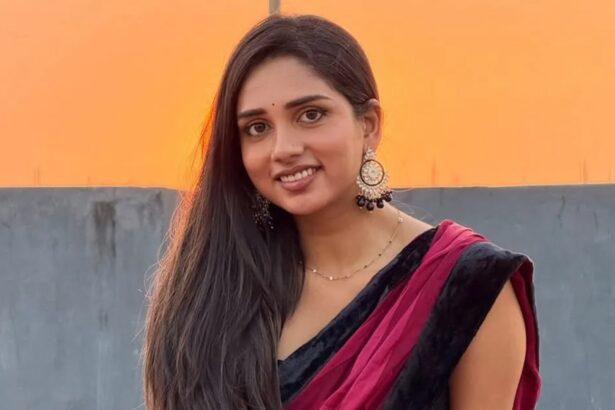 Hunterfly 2026 07 05 143910 Dhanyaa Pallath at a promotional event for a Tamil film project