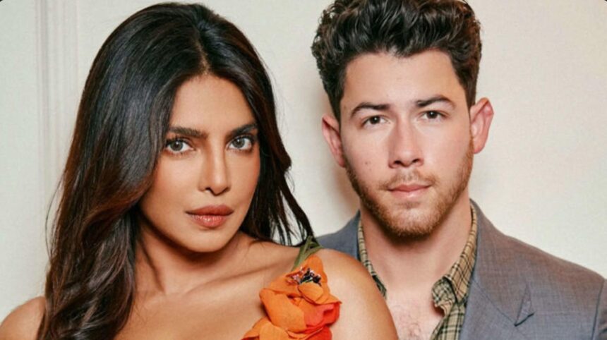 Priyanka Chopra and Nick Jonas attend Dior Haute Couture show during Paris Fashion Week