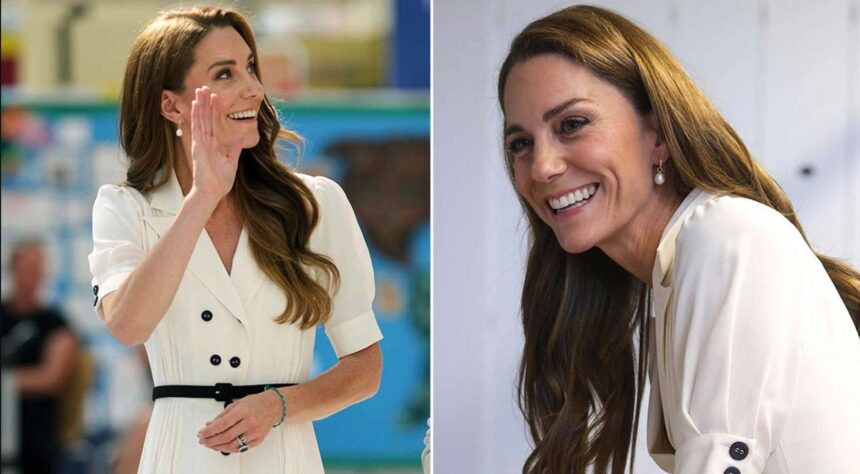 Hunterfly 2026 07 07 112209 Princess Kate smiling during a hospital visit in London after sharing family challenge photos